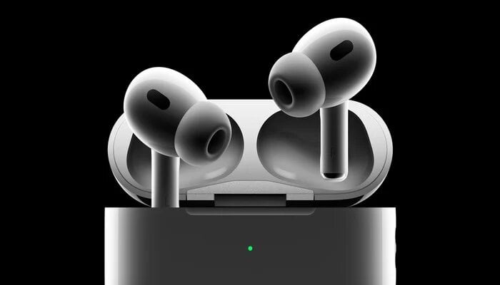 An undated image of AirPods Pro 2. — Apple