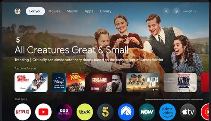 An undated image of Google TV. — Google TV
