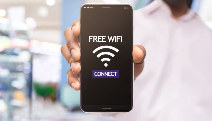 An undated image of a phone screen with free wifi. — Canva