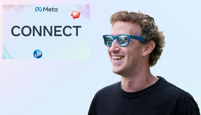 An undated image showing Meta CEO Mark Zuckerberg along with Meta Connect event poster. — Meta/Canva