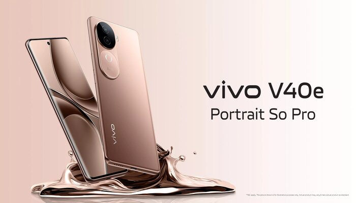 An undated image of Vivo V40e. — Vivo