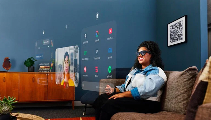 An undated image showing a girl using Meta AR. — Meta