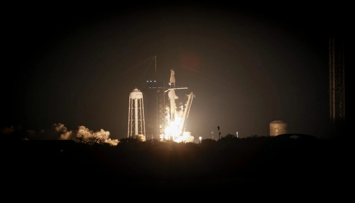 SpaceX’s Falcon 9 rocket lifts off from Launch Complex 39A at Kennedy Space Center for NASA’s SpaceX Crew-6 mission at 12:34 a.m. EST Thursday, March 2, 2023. — NASA