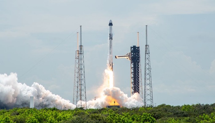 SpaceX Falcon 9 rocket launched with NASA astronaut Nick Hague and Roscosmos cosmonaut Aleksandr Gorbunov onboard, Saturday, September 28, 2024. — NASA