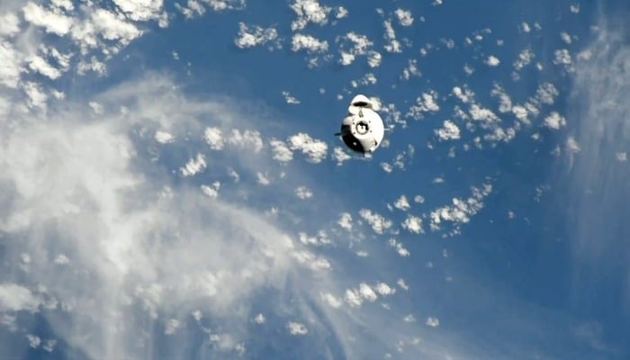 Image of SpaceXs Crew-9 mission spacecraft, launched on September 29, 2024. — SpaceX