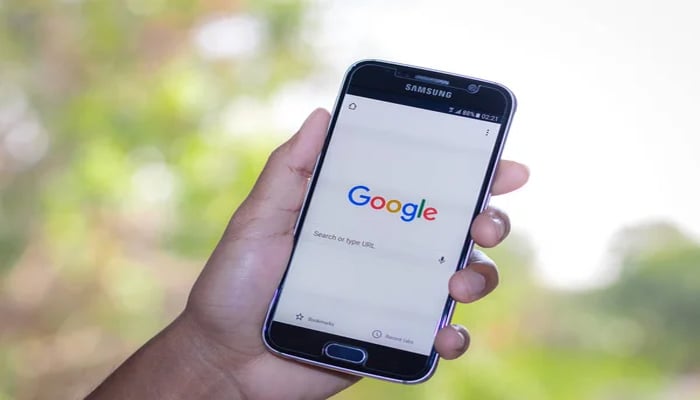 An undated image showing Google on a smartphone. — Depositphotos