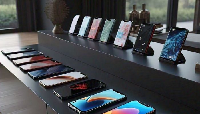 An AI-generated image of mobile phones. — Meta