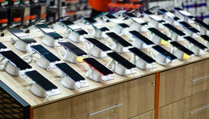 An undated image showing various mobile phones. — iStock