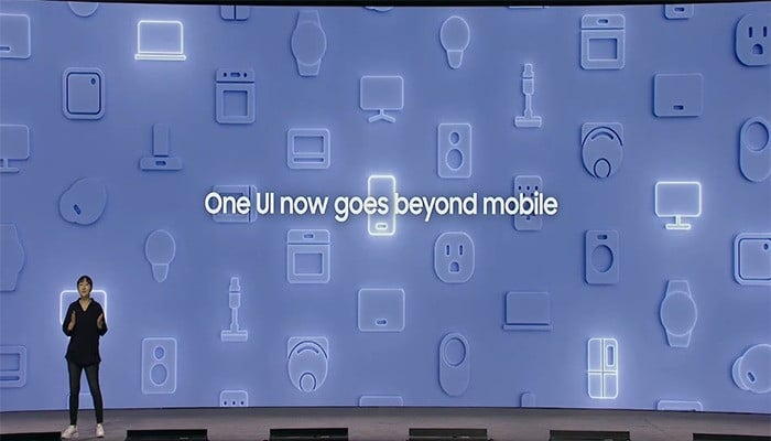 A still image of Samsung One UI 7 Beta of Samsung Developer Conference 2024 held on October 3 at San Jose, California — Screengrab via YouTube Samsung Developer channel
