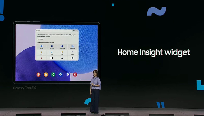 A still image of Home Insight Widget of Samsung Developer Conference 2024 held on October 3 at San Jose, California. — Screengrab via YouTube Samsung Developer channel