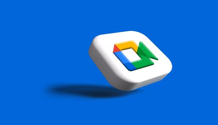 An undated image of Google Meet logo. — Unsplash