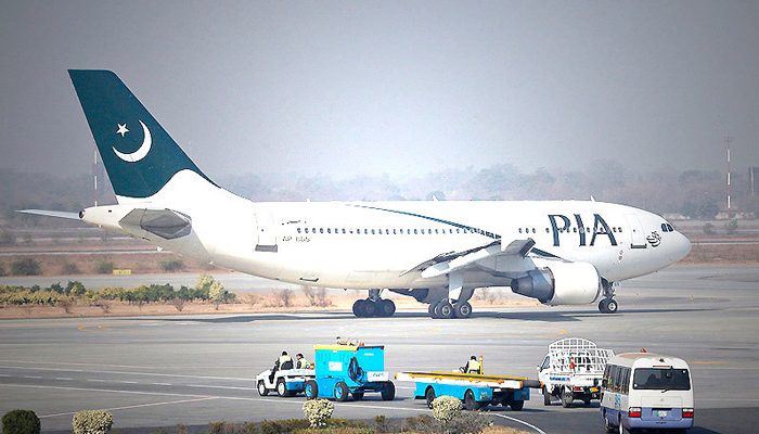 An undated image showing a Pakistan International Airlines (PIA) plane. — Reuters