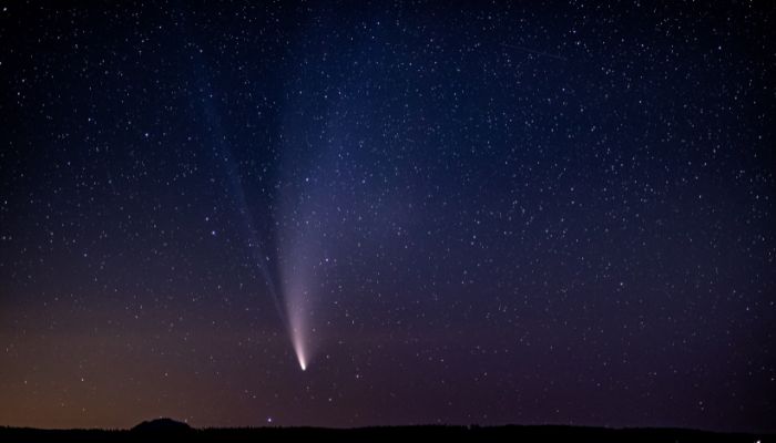 An undated image of a comet in the sky. — Canva