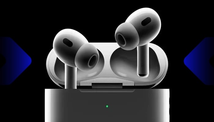 An undated image of AirPods Pro 2. — Apple/Canva
