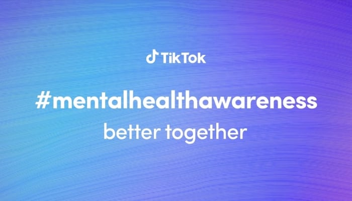 An undated image of TikTok #MentalHealthAwareness campaign poster. — Supplied