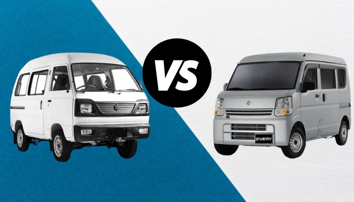 An undated image of Suzuki Bolan (left) and Every (right). — Suzuki/Canva