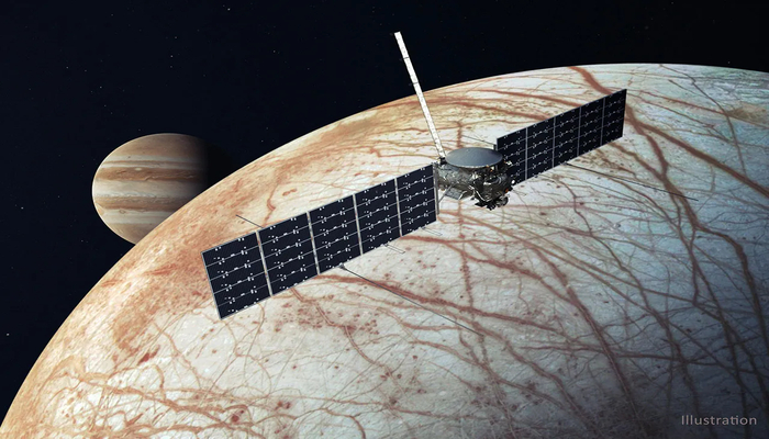 An undated illustration of Europa Clipper. — NASA