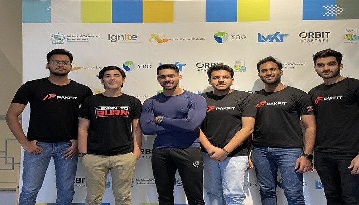 An undated image of PAKFIT team at the National Incubation Center (NIC). —LinkedIn/@syedanasharis
