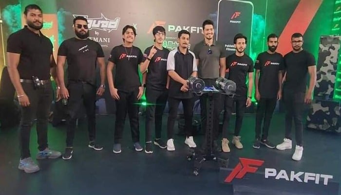 An undated image of PAKFIT team at the PAKFIT Fitness Arena. — Facebook/@pakfit.pk