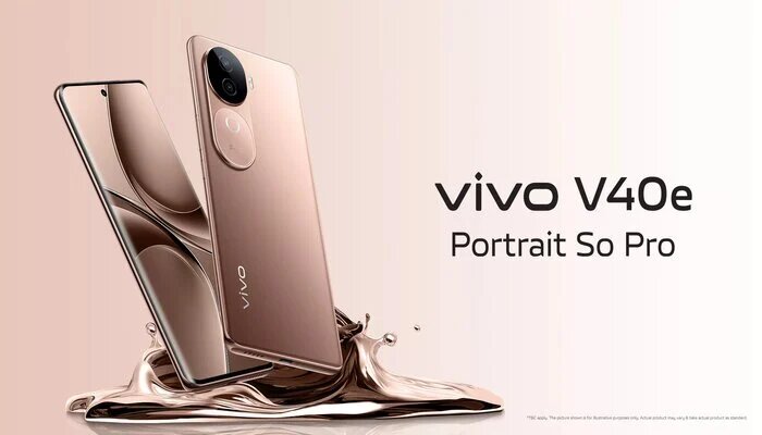 An undated image of Vivo V40e. — Vivo