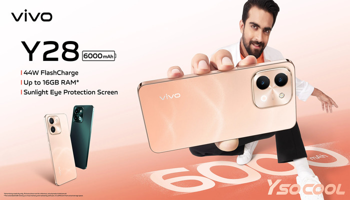 An undated image of a person holding Vivo Y28 4G. — Vivo