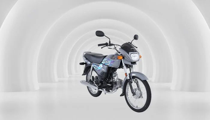 An undated image showing Honda CD 70 Dream 2025 with new Graphics. — Honda Pakistan/Canva