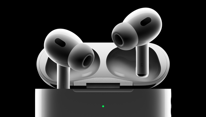 An undated image of AirPods Pro 2. — Apple