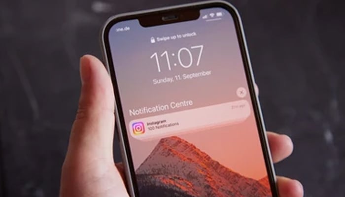 An undated image showing a notification on the screen of an iPhone. — ShutterStock