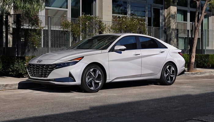 An undated image of Hyundai Elantra Hybrid. — Hyundai