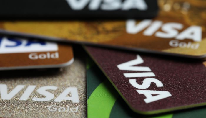 An undated image of Visa cards. — Canva