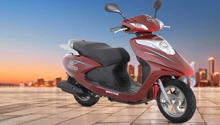 An undated image of United 100CC Scooty. — United Motorcycle