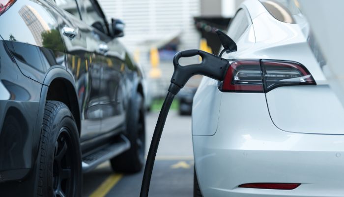 An undated image of cars at electric charge stations. — Canva