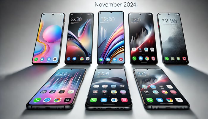 An AI-generated image of smartphones. — DALL-E 2024