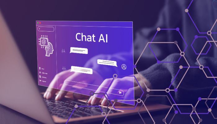 A representational image of a person using AI on a laptop. — Canva