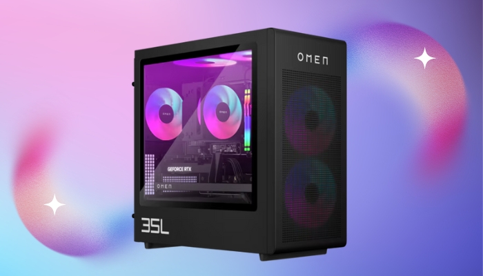 An undated image of HP OMEN 35L. — HP/ Canva