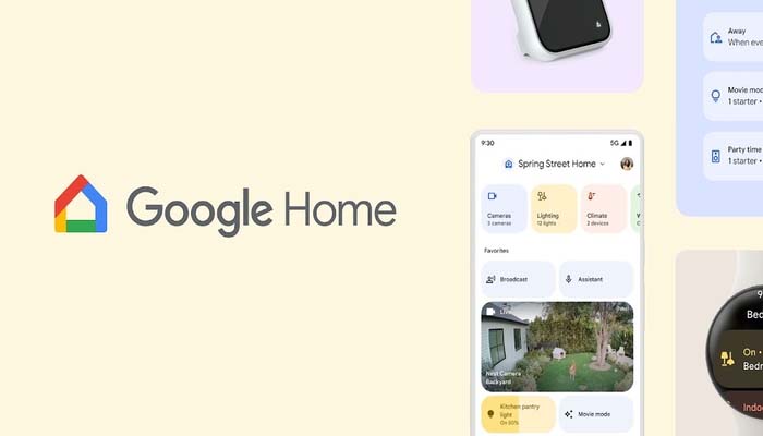 An undated image of Google Home UI. — Google Home