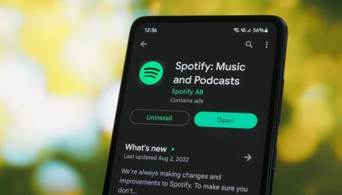 An undated image of Spotify app. — Depositphotos