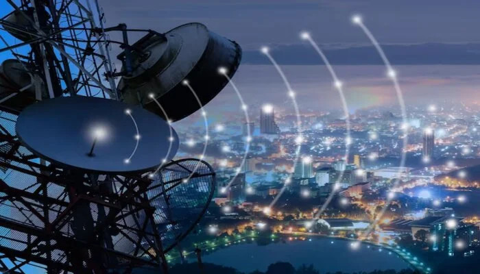 An undated illustration of a telecom network. — Freepik