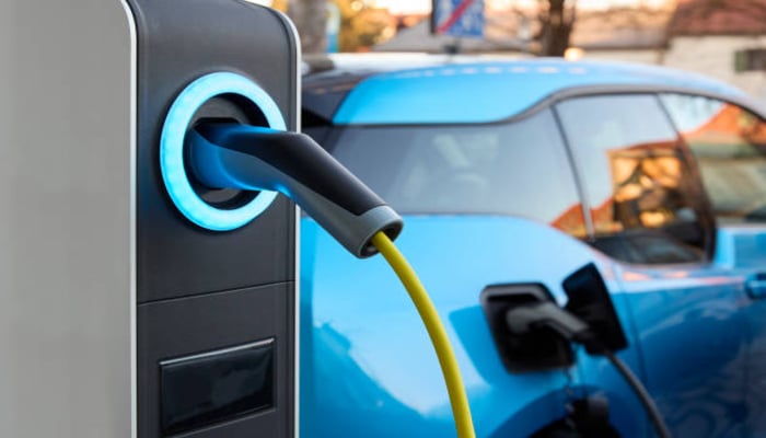 An undated image of an EV charging station. — iStock