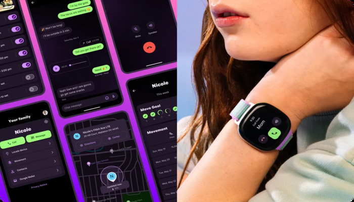 An undated image of a girl wearing a Fitbit Ace LTE smartwatch. — Google blog