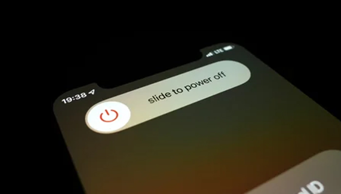 An undated image showing a power off interface on a iPhone. — Shutterstock