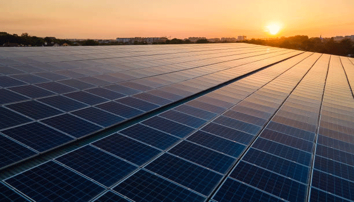 An undated image of solar panels. — iStock