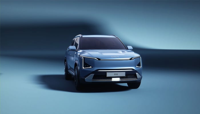 An undated image of Kia 2025 EV5 GT Line. — Kia