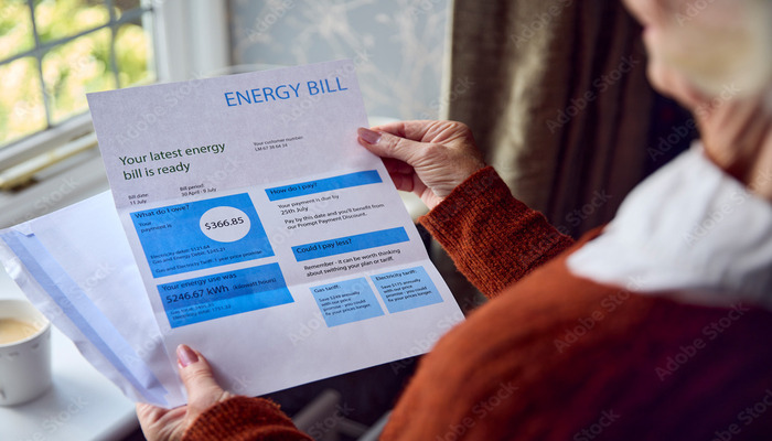A undated, representational image of energy bill. — Adobe Stock