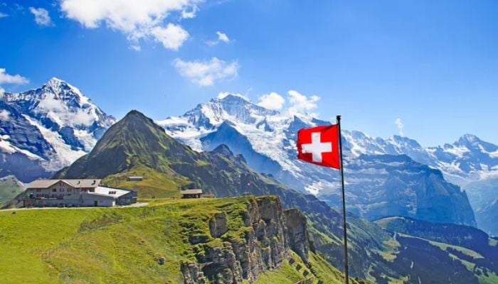 An undated image of Switzerlands flag. — DepositPhotos