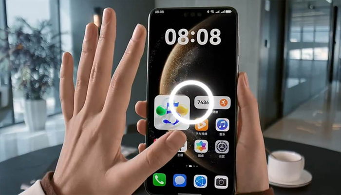 An undated image of Air gesture file transfer. — Huawei