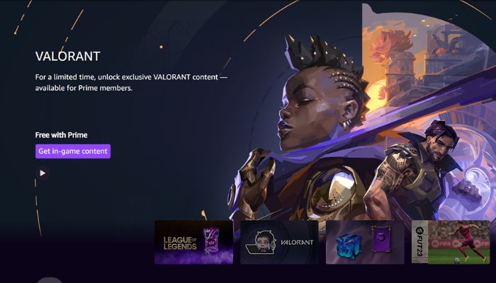 An undated image of Amazon Prime Gaming interface. — Amazon