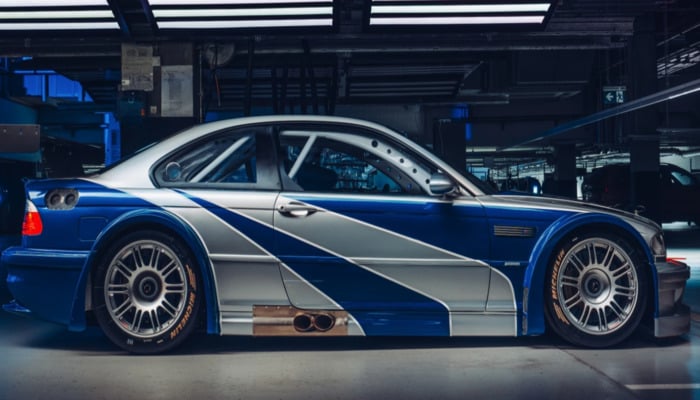 An undated image of BMW M3 GTR. — BMW M