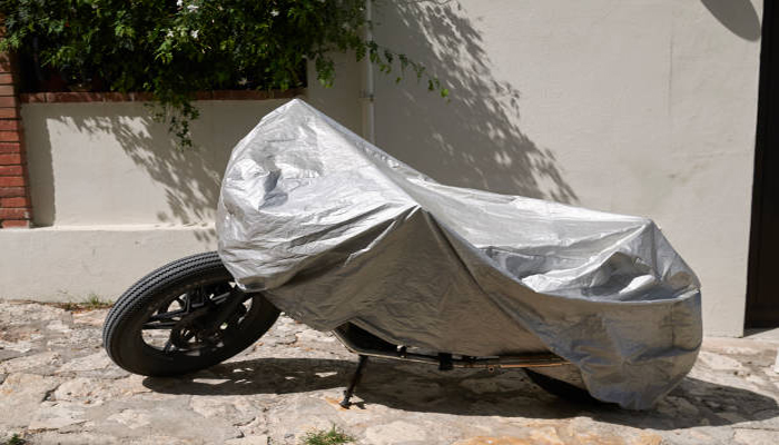 An undated image showing a bike covered. — iStock