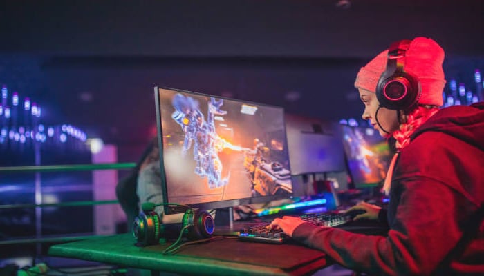 An undated image showing a gamer playing game on PC. — iStock